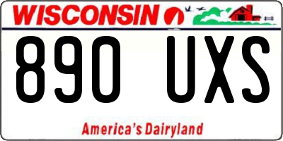 WI license plate 890UXS