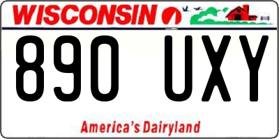 WI license plate 890UXY