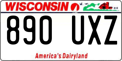 WI license plate 890UXZ