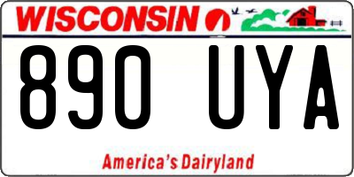 WI license plate 890UYA