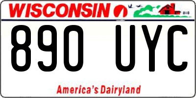 WI license plate 890UYC