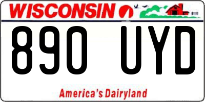WI license plate 890UYD