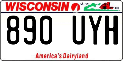 WI license plate 890UYH