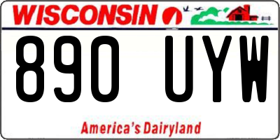 WI license plate 890UYW