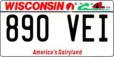 WI license plate 890VEI