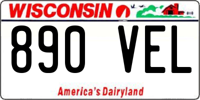 WI license plate 890VEL