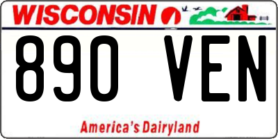 WI license plate 890VEN