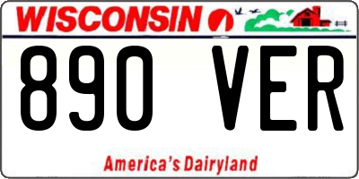 WI license plate 890VER