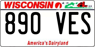 WI license plate 890VES