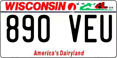 WI license plate 890VEU