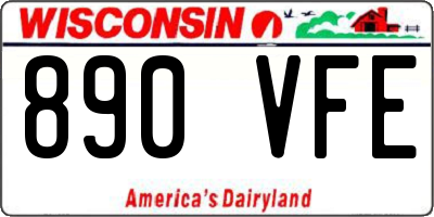 WI license plate 890VFE