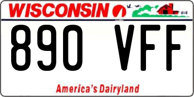 WI license plate 890VFF