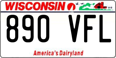 WI license plate 890VFL