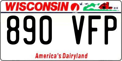 WI license plate 890VFP
