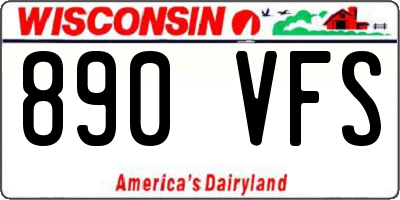 WI license plate 890VFS