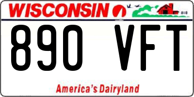 WI license plate 890VFT