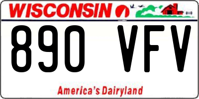 WI license plate 890VFV