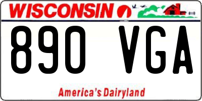 WI license plate 890VGA