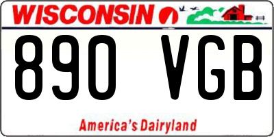 WI license plate 890VGB