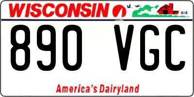 WI license plate 890VGC