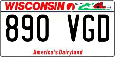 WI license plate 890VGD