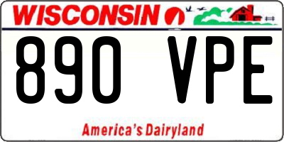 WI license plate 890VPE