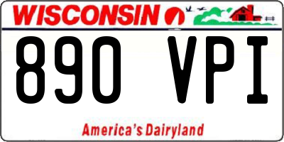 WI license plate 890VPI
