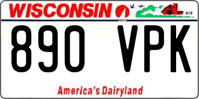 WI license plate 890VPK