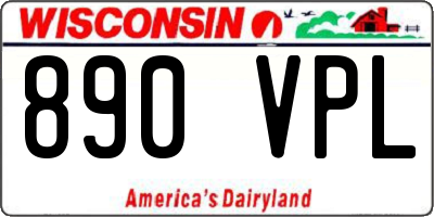 WI license plate 890VPL