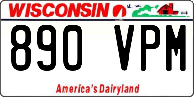 WI license plate 890VPM