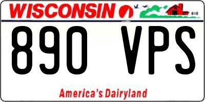 WI license plate 890VPS