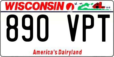 WI license plate 890VPT