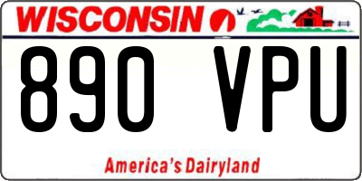 WI license plate 890VPU