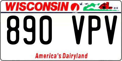 WI license plate 890VPV
