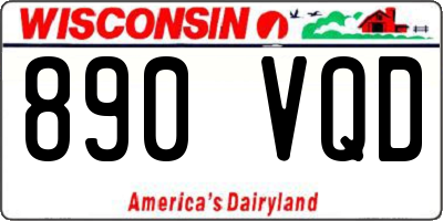 WI license plate 890VQD