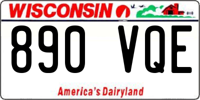WI license plate 890VQE