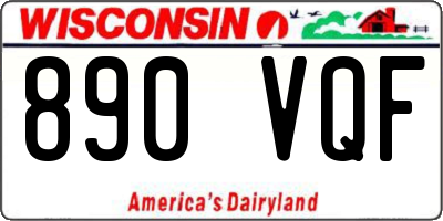 WI license plate 890VQF