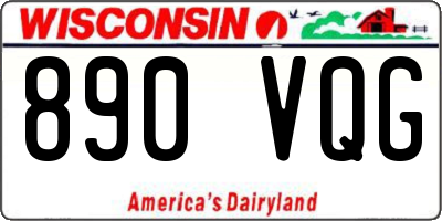 WI license plate 890VQG