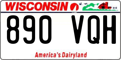 WI license plate 890VQH