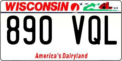 WI license plate 890VQL