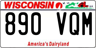 WI license plate 890VQM