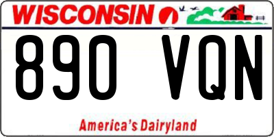 WI license plate 890VQN