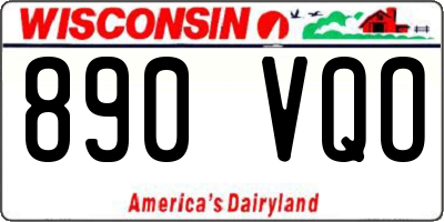 WI license plate 890VQO