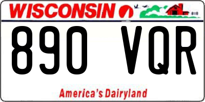 WI license plate 890VQR