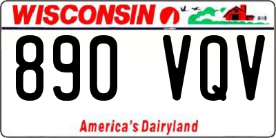 WI license plate 890VQV