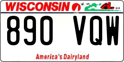 WI license plate 890VQW