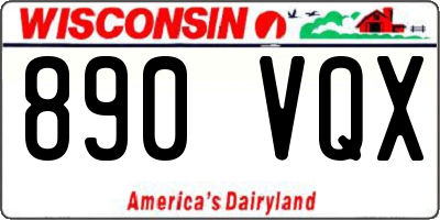 WI license plate 890VQX