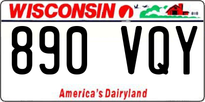 WI license plate 890VQY