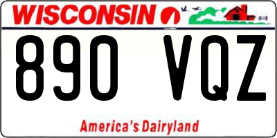 WI license plate 890VQZ