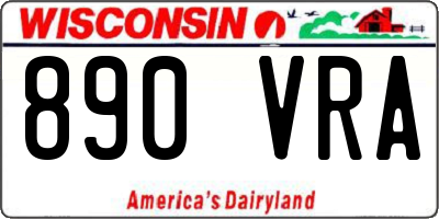 WI license plate 890VRA